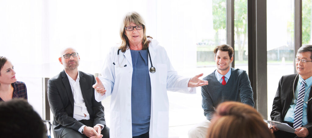 doctor team treatment plan discussion concept